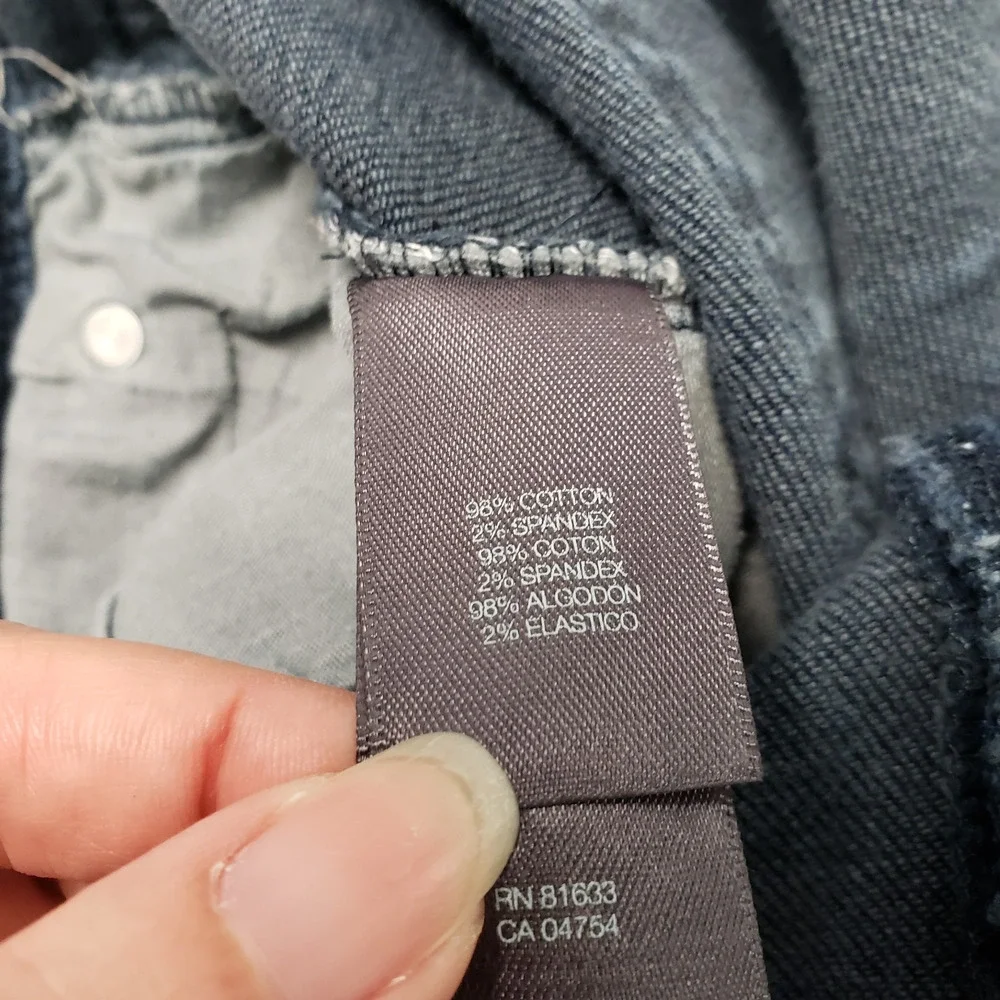Kenneth Cole Reaction Jeans Mens 38x32 Blue Dark Wash Denim Boot Cut Casual